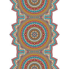 Ethnic floral seamless pattern