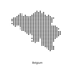 Fototapeta na wymiar Dotted map of Belgium for your design