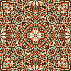 Ethnic floral seamless pattern