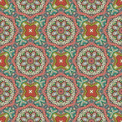 Ethnic floral seamless pattern