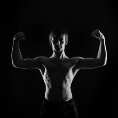 Athlete fighter frontal photo
