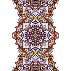 Ethnic floral seamless pattern