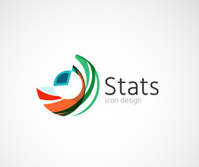 Statistics company logo design. Vector illustration. 