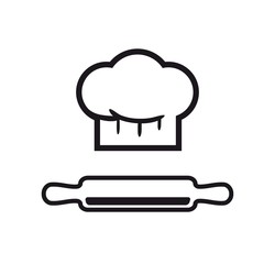 chef hats and rolling pin
