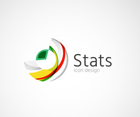 Statistics company logo design. Vector illustration. 