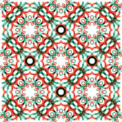 Seamless vector geometric abstract pattern. Creative round