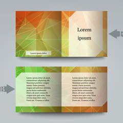 Brochure template with abstract background.