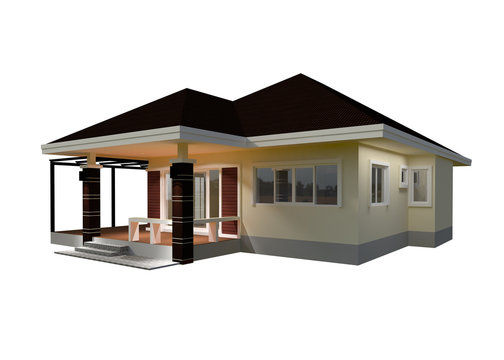 Plan House 3D illustration.