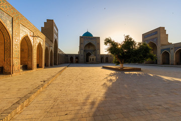 View of Kolon mosque at sunset, Bukhara, Uzbekistan.