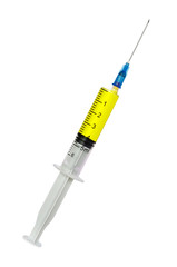 Disposable syringe for injection