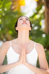  Portrait of a woman in a meditation position