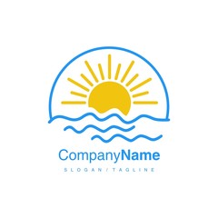 Vacation Travel logo icon vector