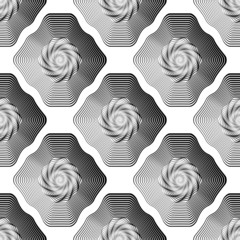 Design seamless monochrome geometric pattern