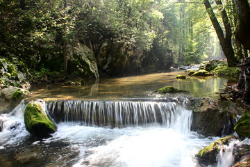 Waterfall on the river