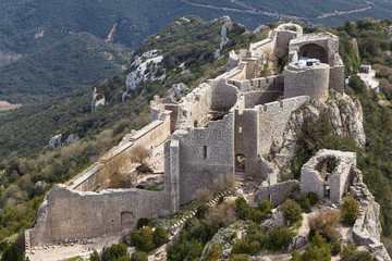 Peyrepertuse Castle aerial view