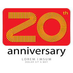 20 years Anniversary, concept vector