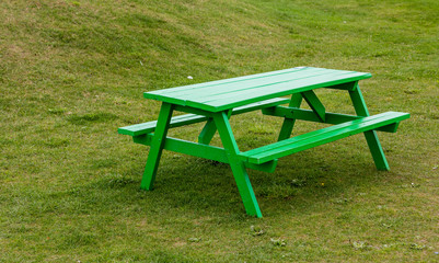 Green Table on Green Grass