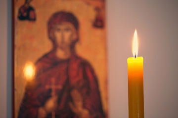 Candle light for religious celebration/Religious symbol