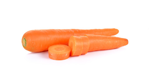 fresh carrots isolated on white background