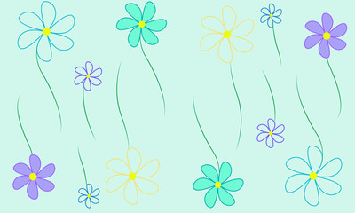 Vector background with flowers