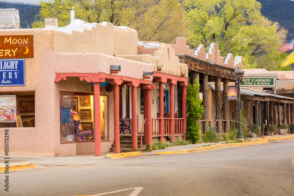 Wall mural buildings in taos, which is the last stop before entering taos p