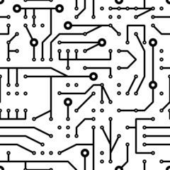 printed circuit seamless pattern