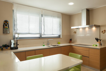 apartment furnished, modern kitchen