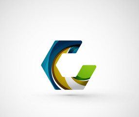 Abstract geometric company logo hexagon shape