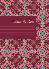 Template color mandala in Italian majolica style for your design letters, postcards, invitations