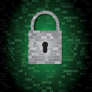Lock on background with HEX-code