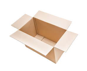 Opened cardboard box.