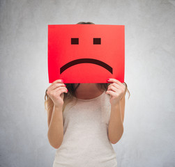 Unhappy woman concept