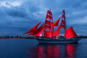 Scarlet Sails celebration in St Petersburg.