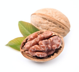 walnuts on white close up