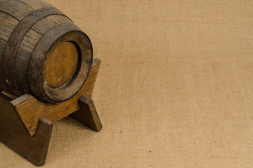 Old wooden barrel