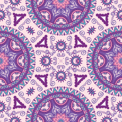 Abstract vector ethnic background seamless pattern