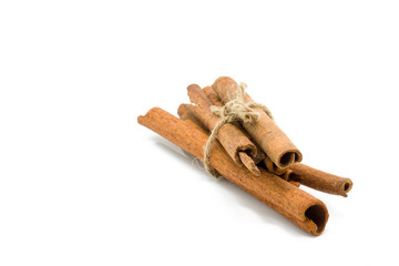 Cinnamon sticks tied by rope