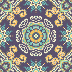Abstract vector ethnic background seamless pattern