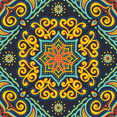 Abstract vector ethnic background seamless pattern