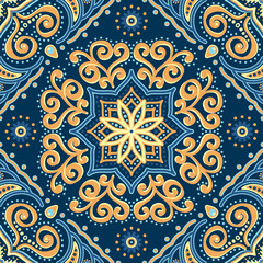 Abstract vector ethnic background seamless pattern