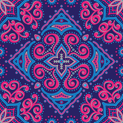 Abstract vector ethnic background seamless pattern