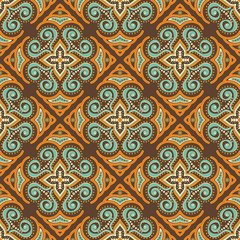 Abstract vector ethnic background seamless pattern