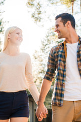 Beautiful day for walking together. 