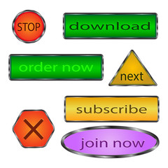  кнопки для сайтов/ кнопки в металлической об водкой красивые и удобные в применение