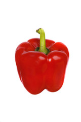 Red pepper stand on a white background