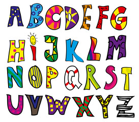 Kinderzeichnung ABC