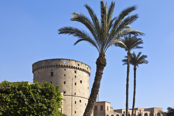 Egypt, Cairo, foreshortening of the  Salah Al Din citadel
