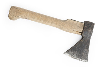Hatchet on white