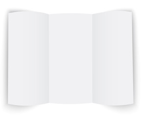 template for the presentation booklet on white background