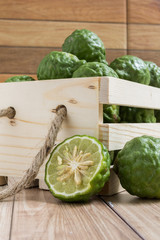 Bergamots in a wood box